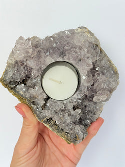 Amethyst Cluster Statement Candle Holder
