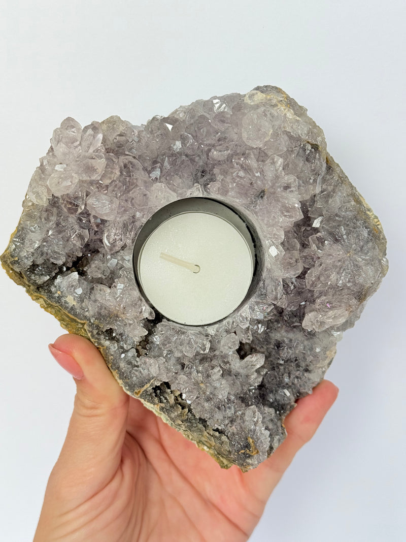 Amethyst Cluster Statement Candle Holder