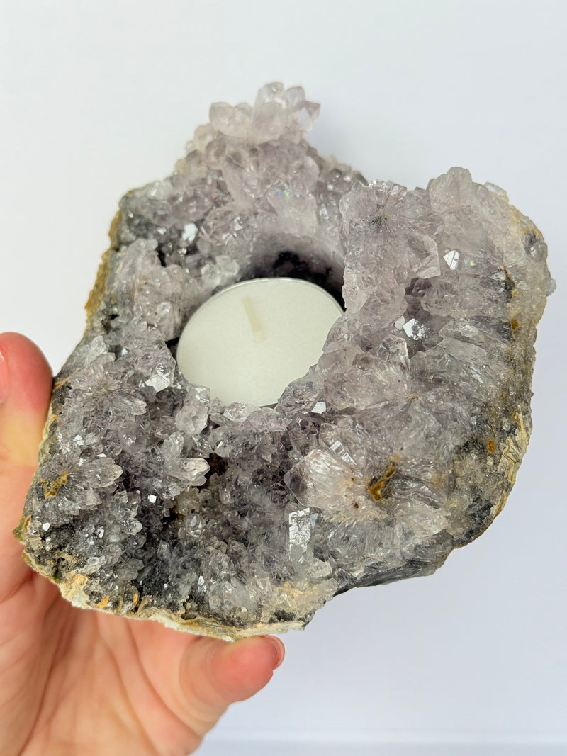 Amethyst Cluster Statement Candle Holder