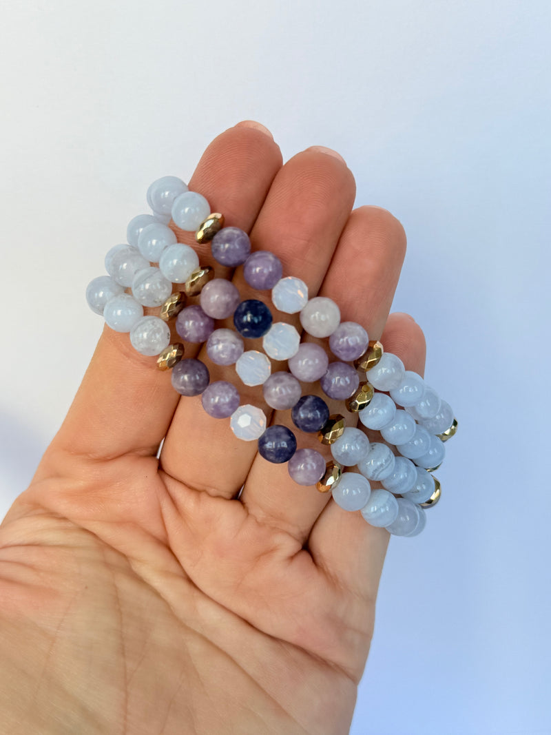 Limited Edition | Blue Lace Agate & Lepidolite