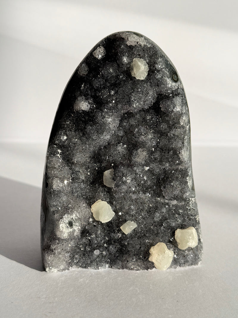 Amethyst with Calcite Cut Base