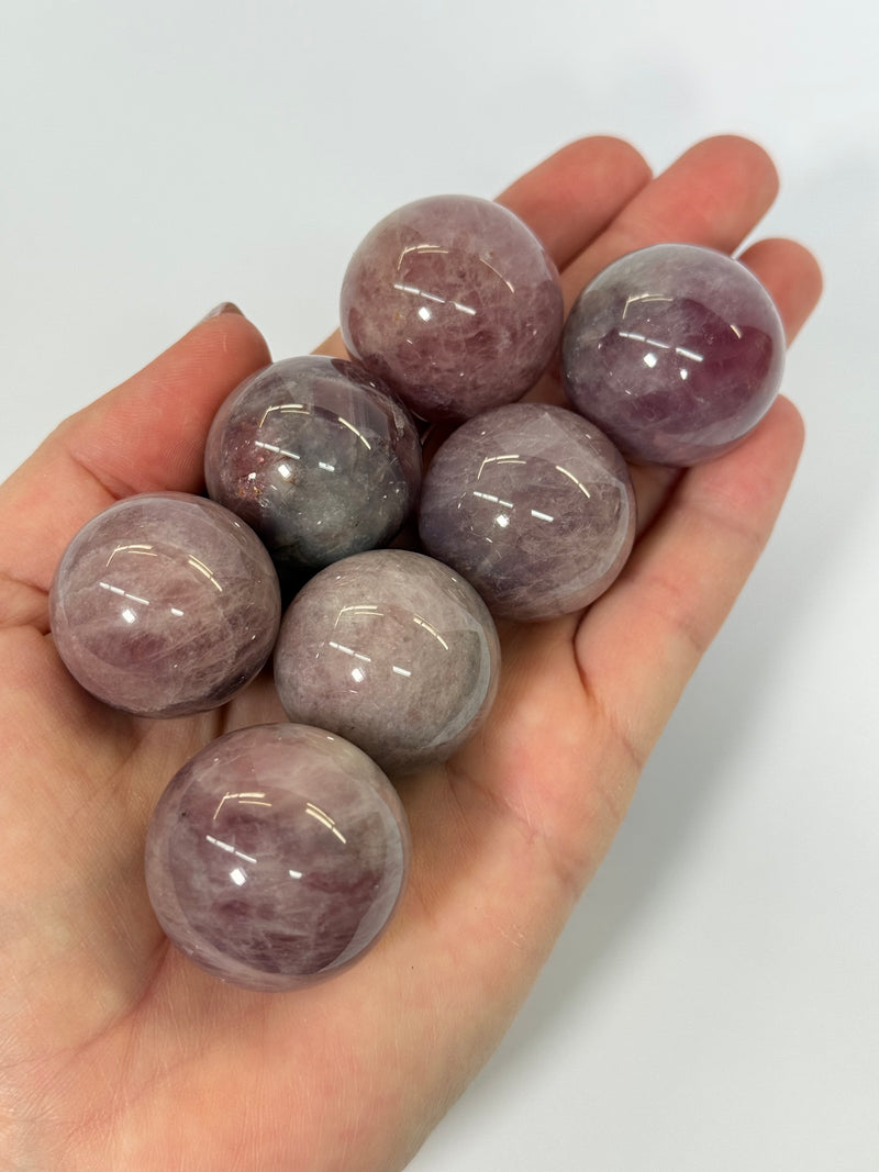 Lavender Rose Quartz Mini Spheres