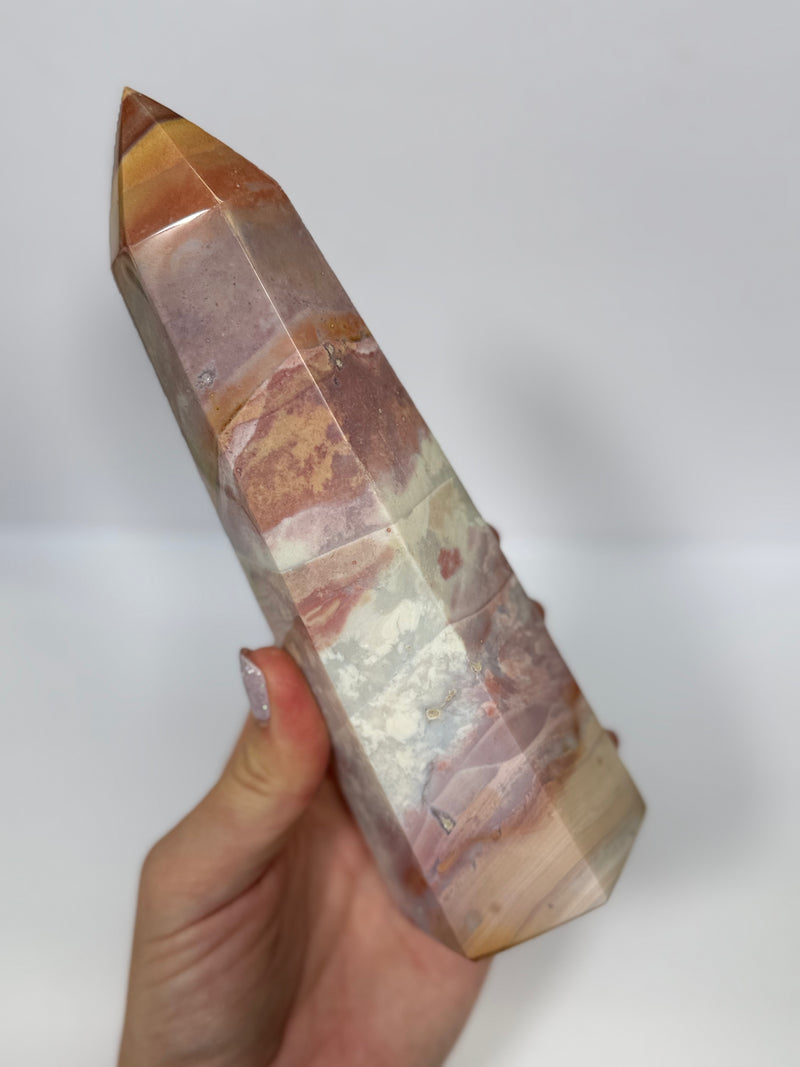 "Pastel Paradise" Ocean Jasper Statement Tower