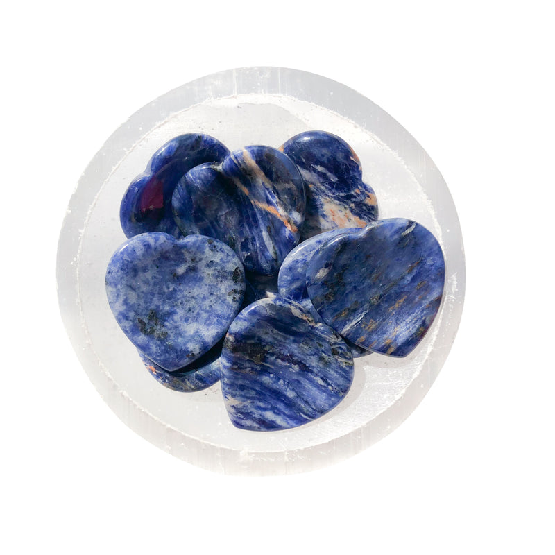 Sodalite Heart Worry Stones