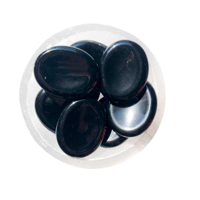 Black Obsidian Worry Stones