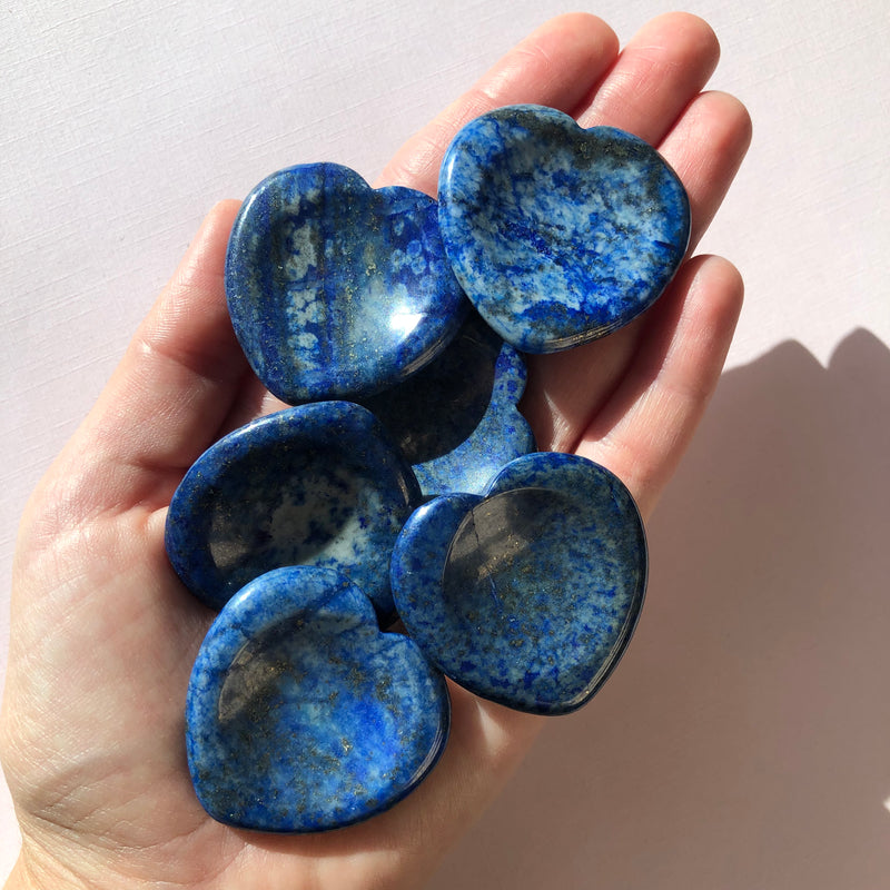 Lapis Lazuli Heart Worry Stones