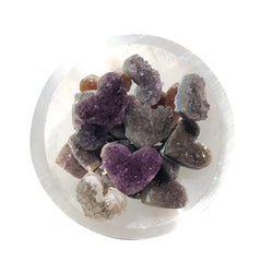 Druzy Amethyst Hearts