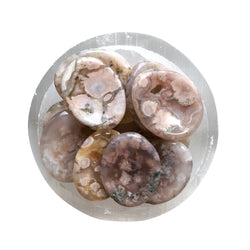 Flower Agate Worry Stones