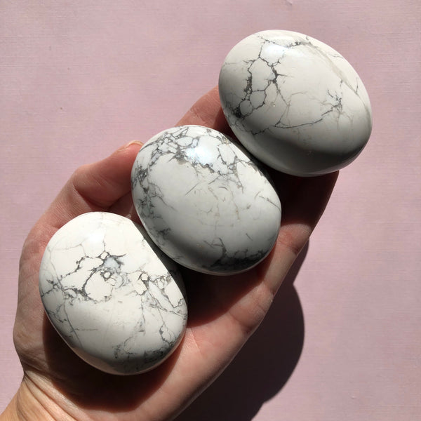 White Howlite Palm Stones