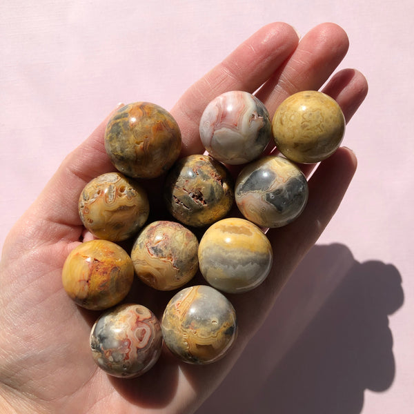 Crazy Lace Agate Mini Spheres