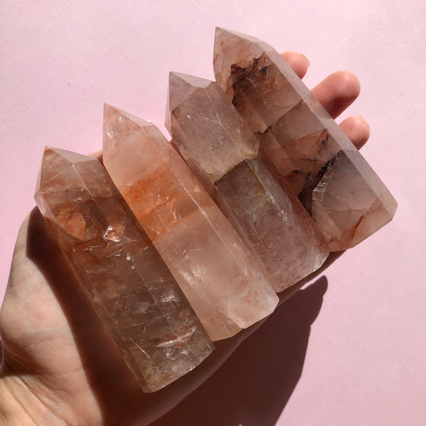 Hematoid "Fire Quartz" Towers