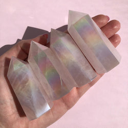 Aura Rose Quartz Towers